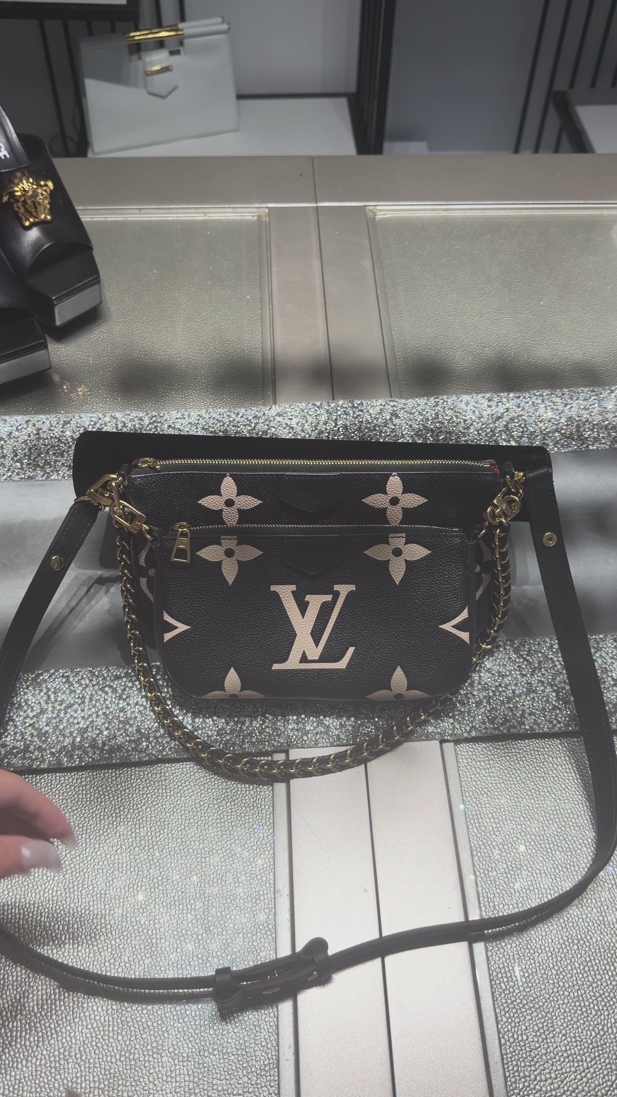 Louis Vuitton Monogram Empreinte Multi-Pouch Crossbody Set – Black/Bicolor